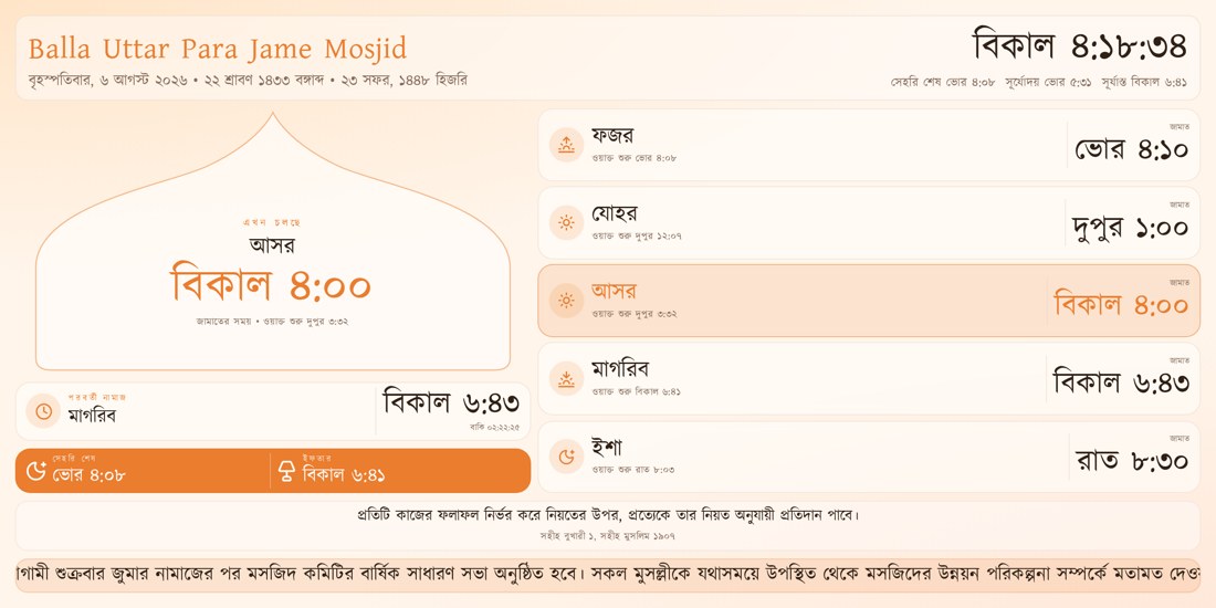 চওড়া আর্ক (গম্বুজ) থিমের নমুনা